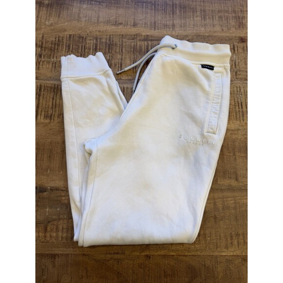 Sonneti London Joggers Adult Ivory Classic Drawstring Sweatpants Size Small - Picture 11 of 14